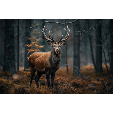Stag in Forest Canvas